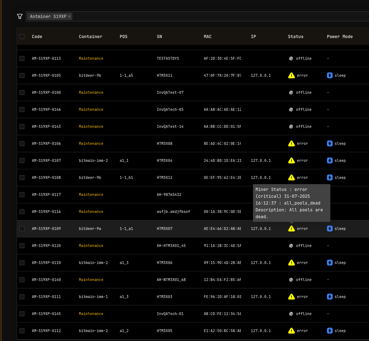 Container Alerts